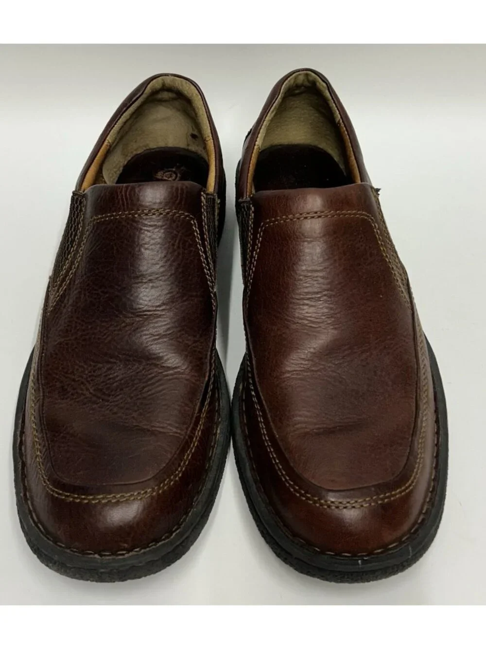 Born Shoes Men’s Blast III Loafers 10/ EU44 Brown Leather Slip On Comfort Casual